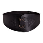 Image produit Ceinture médiévale Alana avec estampage celtique noir