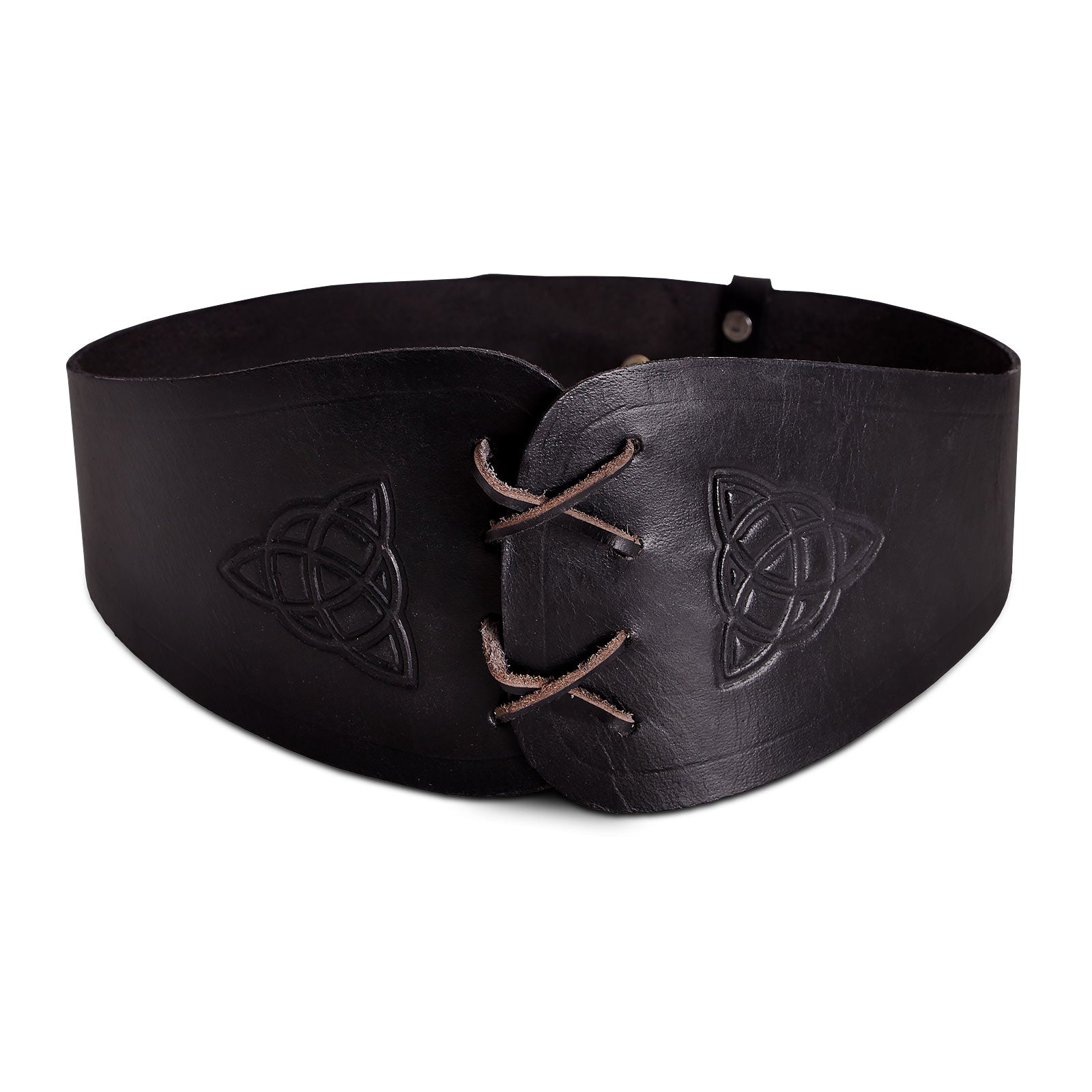 Image produit Ceinture médiévale Alana avec estampage celtique noir