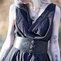 Image produit Ceinture médiévale Alana avec estampage celtique noir