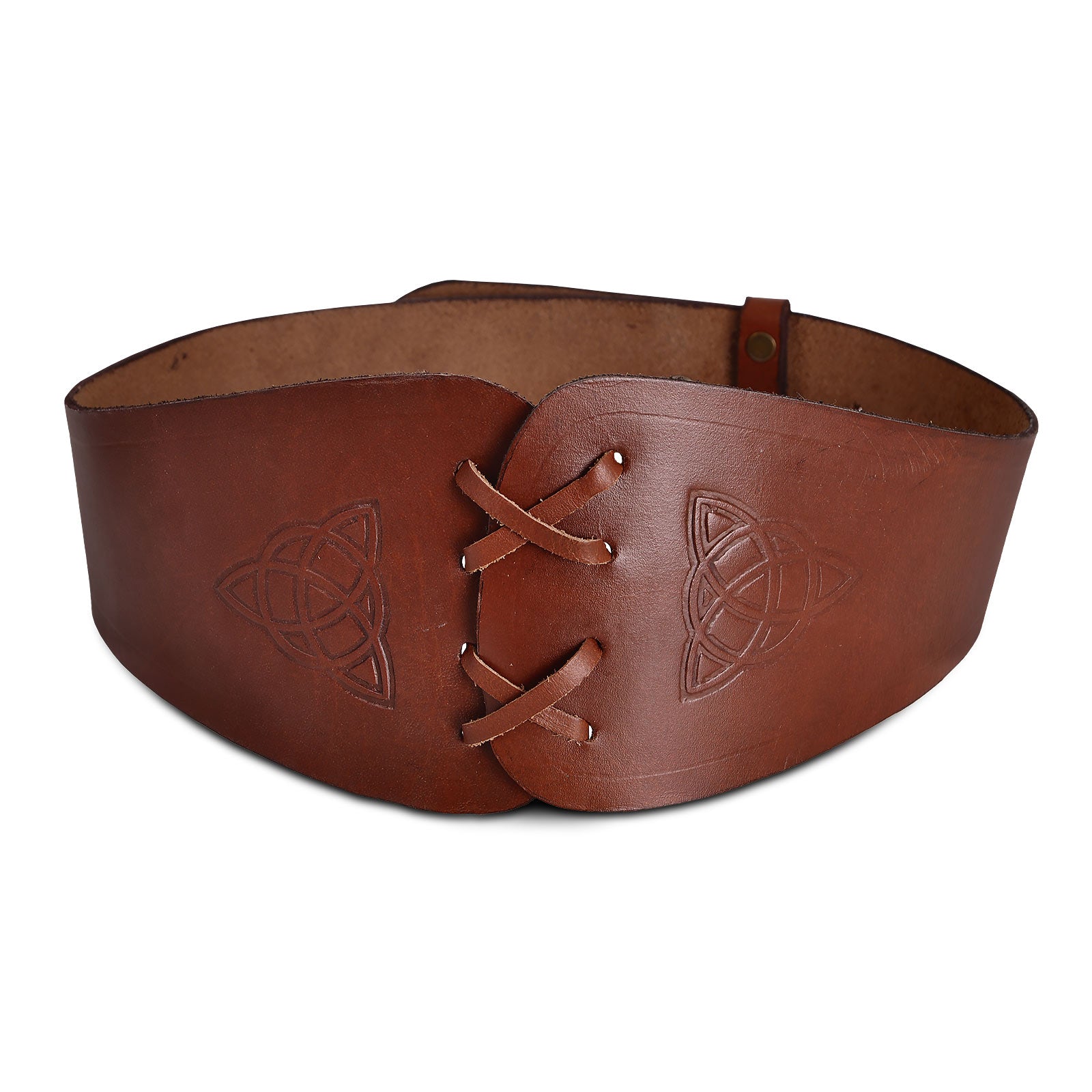 Image produit Ceinture corset médiévale Alana avec motif celtique marron