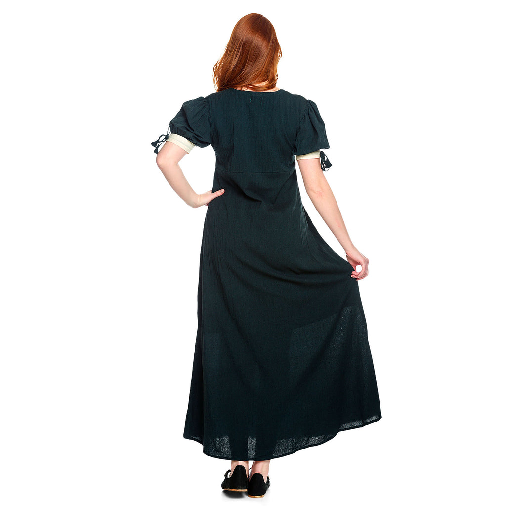 Image produit Robe d'été médiévale Lysa vert-beige
