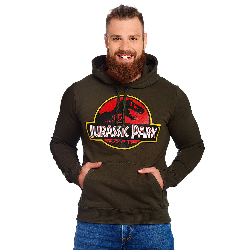 Image produit Jurassic Park - Sweat à capuche vert avec logo