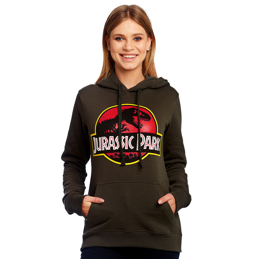 Image produit Jurassic Park - Sweat à capuche vert avec logo