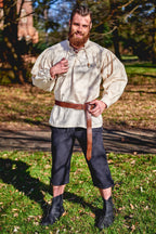 Image produit Ceinture médiévale à anneau avec embossage Marteau de Thor marron