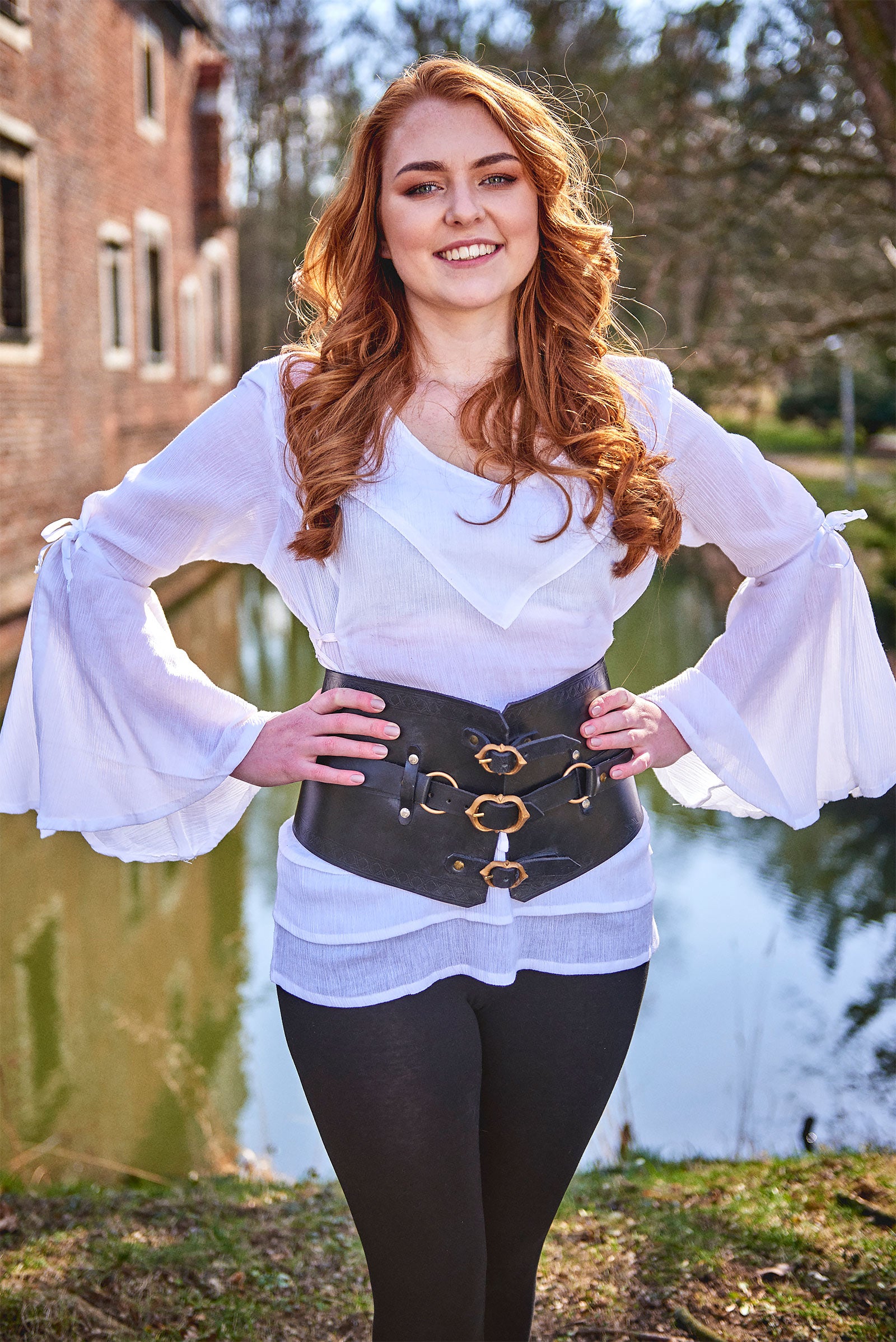 Image produit Ceinture Corset Médiévale Audrey Deluxe Noir