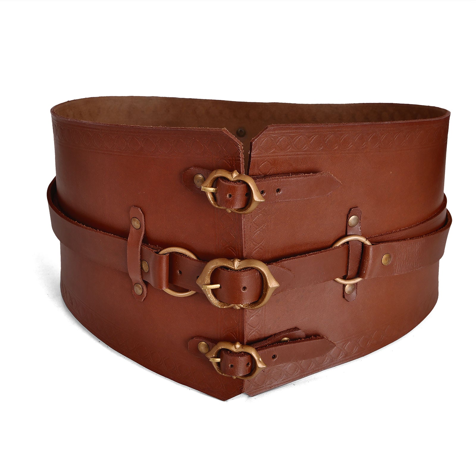 Image produit Ceinture de corsage médiévale Audrey deluxe marron