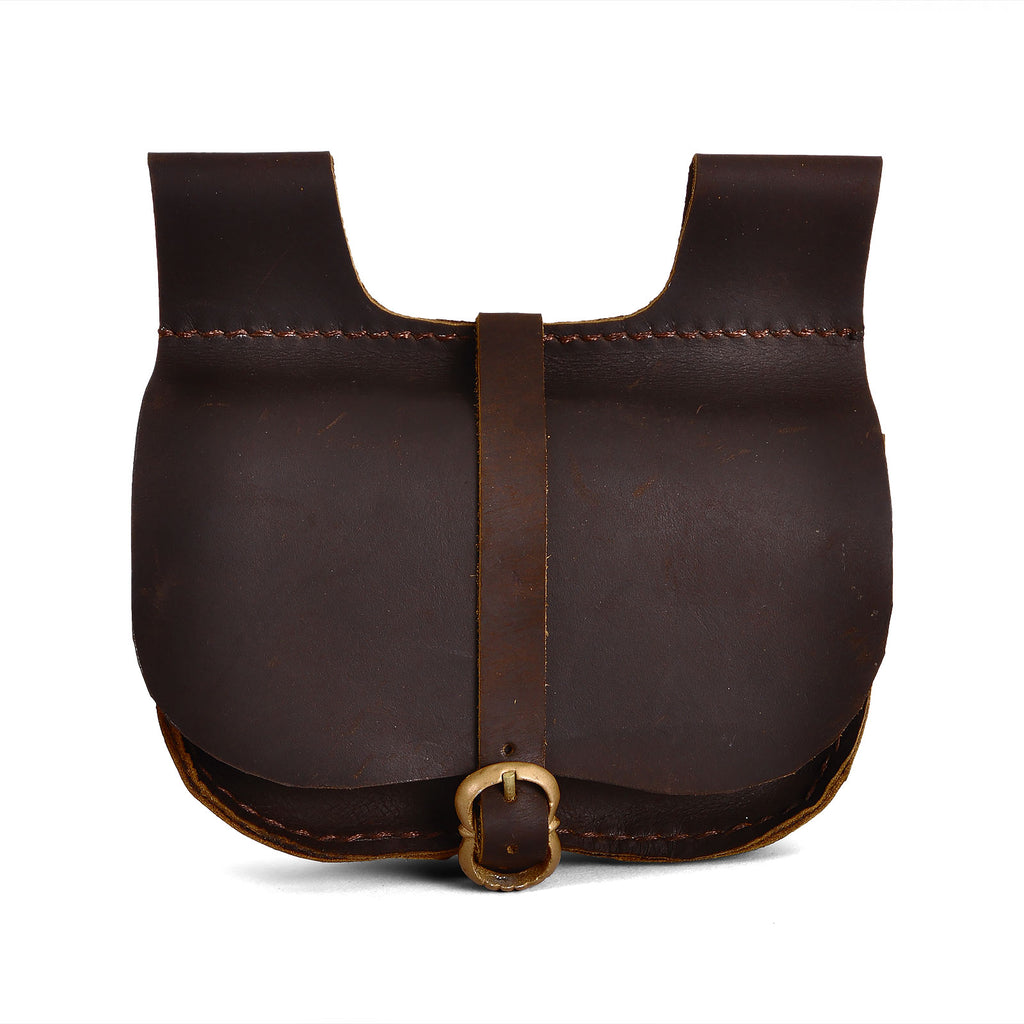Image produit Bourse de ceinture médiévale en cuir Udo marron