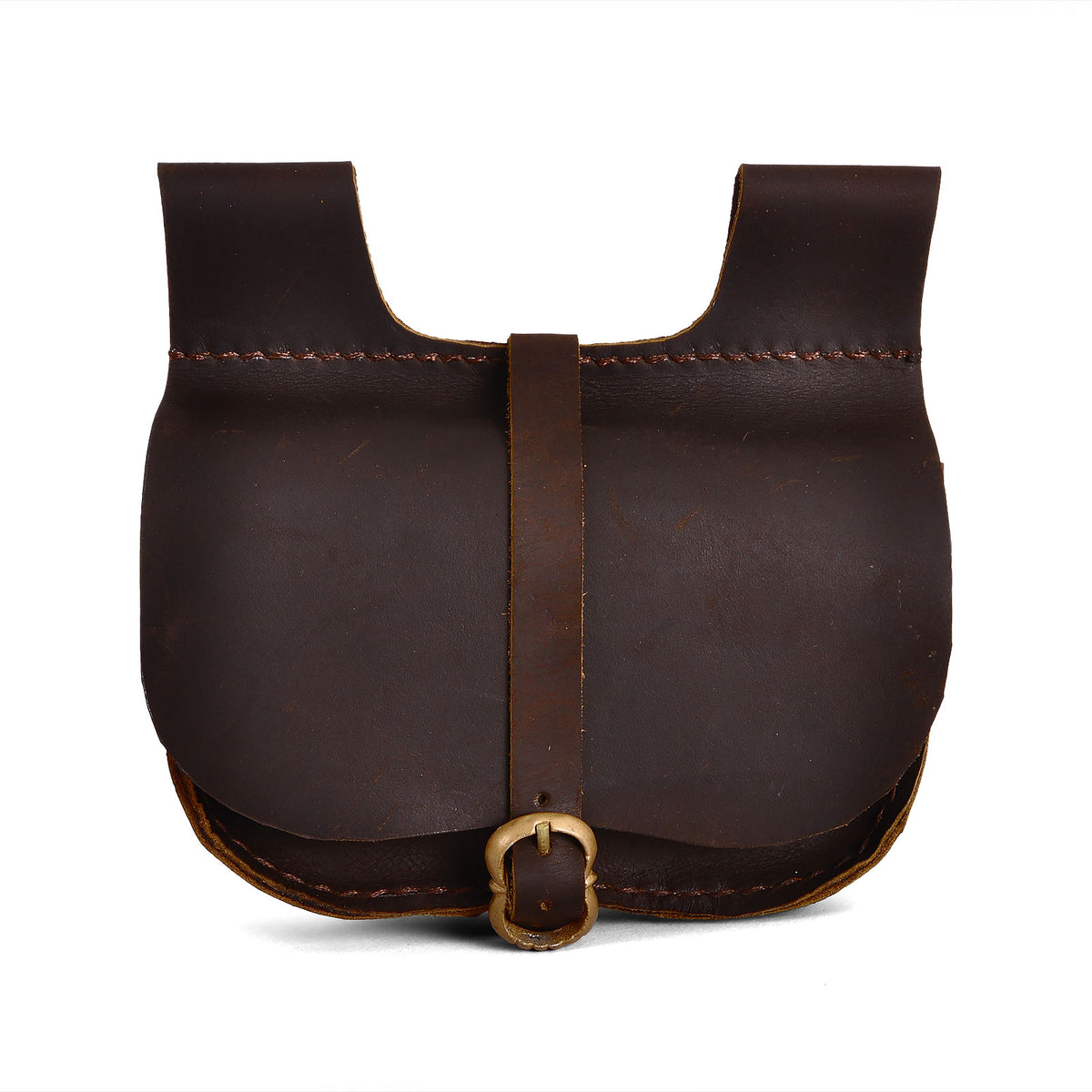 Image produit Bourse de ceinture médiévale en cuir Udo marron