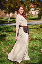 Image produit Bourse de ceinture médiévale en cuir Udo marron