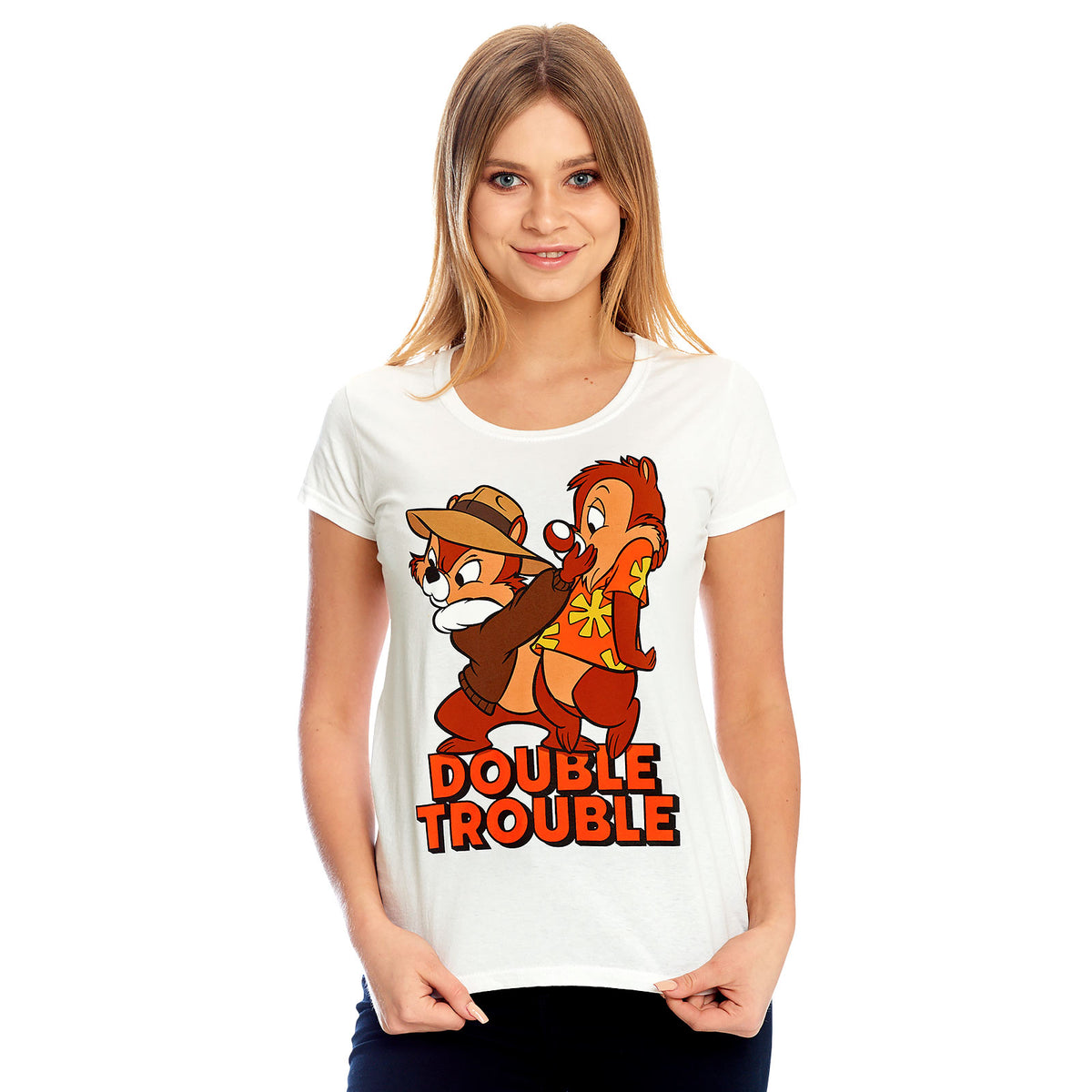 Image produit Chip et Dale - Double Trouble T-shirt femme blanc
