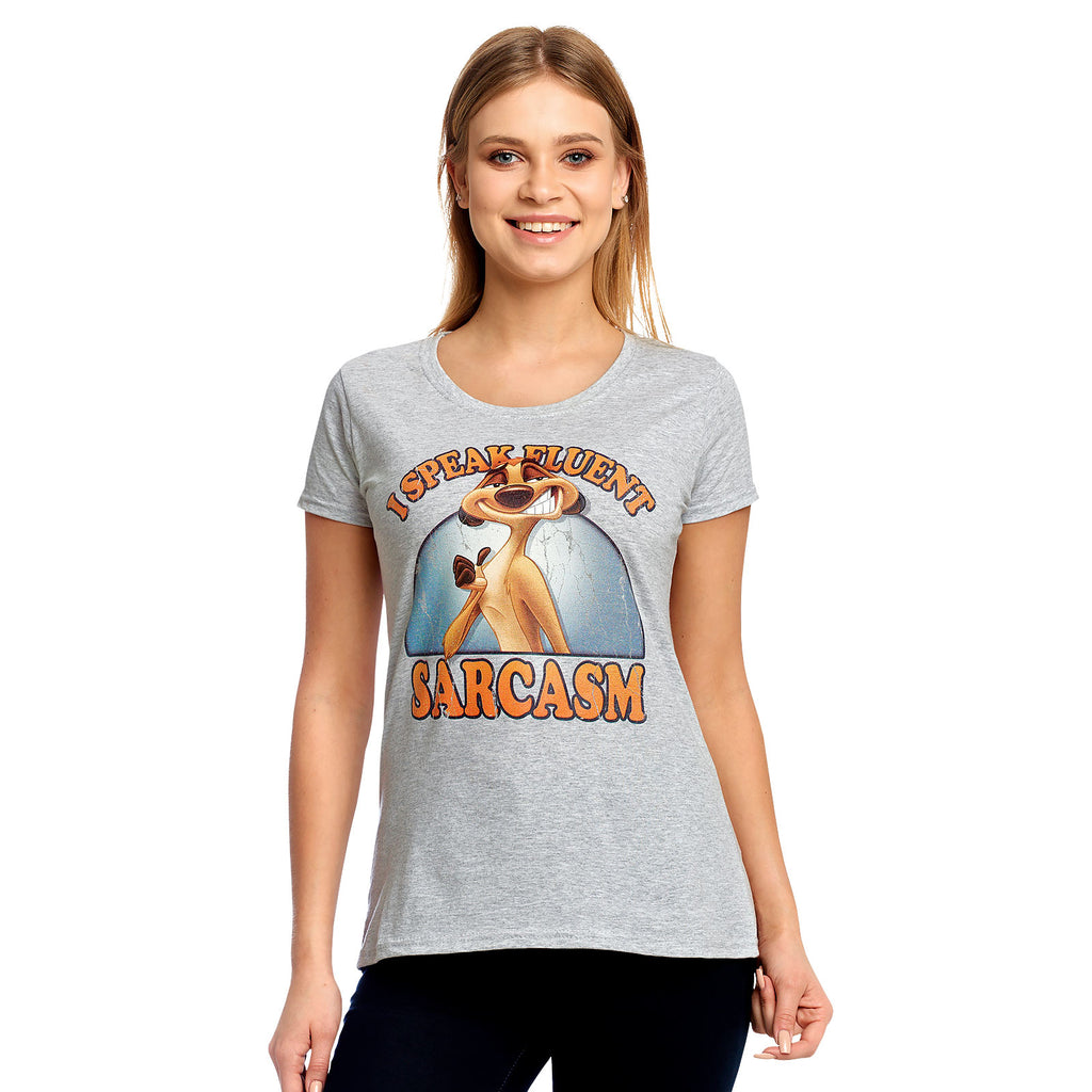 Image produit Le Roi Lion - T-shirt sarcasme Timon pour femmes gris