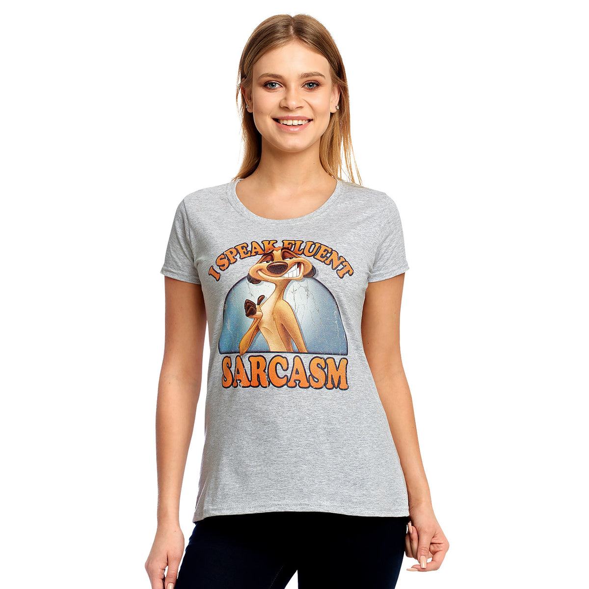 Image produit Le Roi Lion - T-shirt sarcasme Timon pour femmes gris