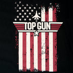Image produit Top Gun - T-Shirt Drapeau Délavé Noir