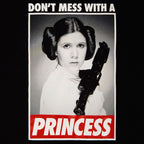 Image produit Star Wars - Leia Ne Jouez Pas Avec une Princesse T-Shirt noir