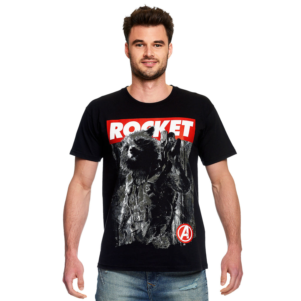 Image produit Avengers - T-shirt Rocket Raccoon noir