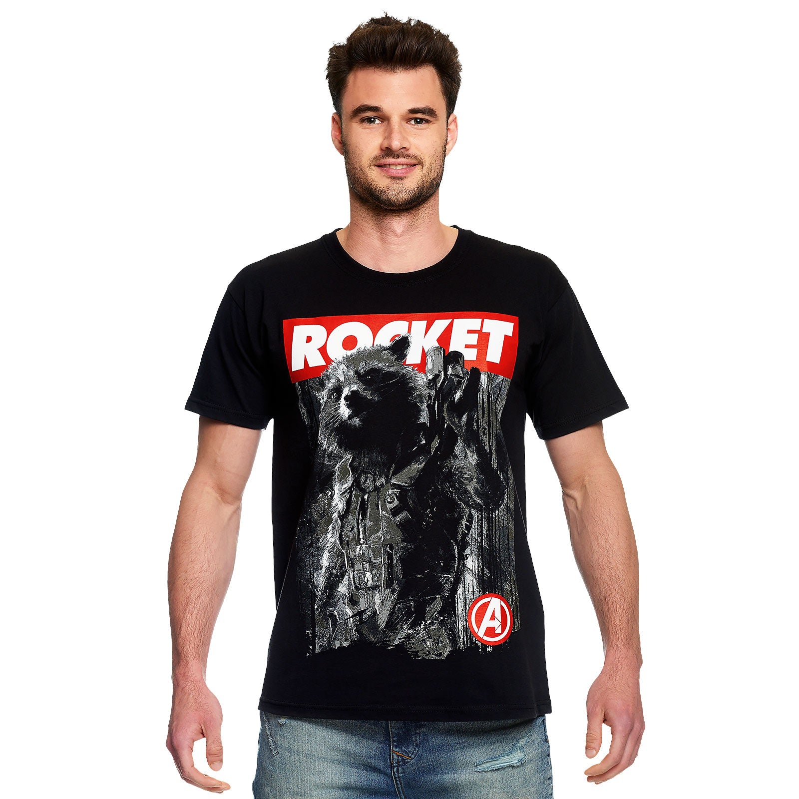 Image produit Avengers - T-shirt Rocket Raccoon noir