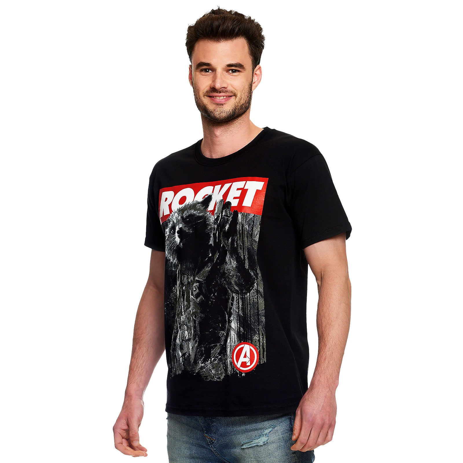 Image produit Avengers - T-shirt Rocket Raccoon noir