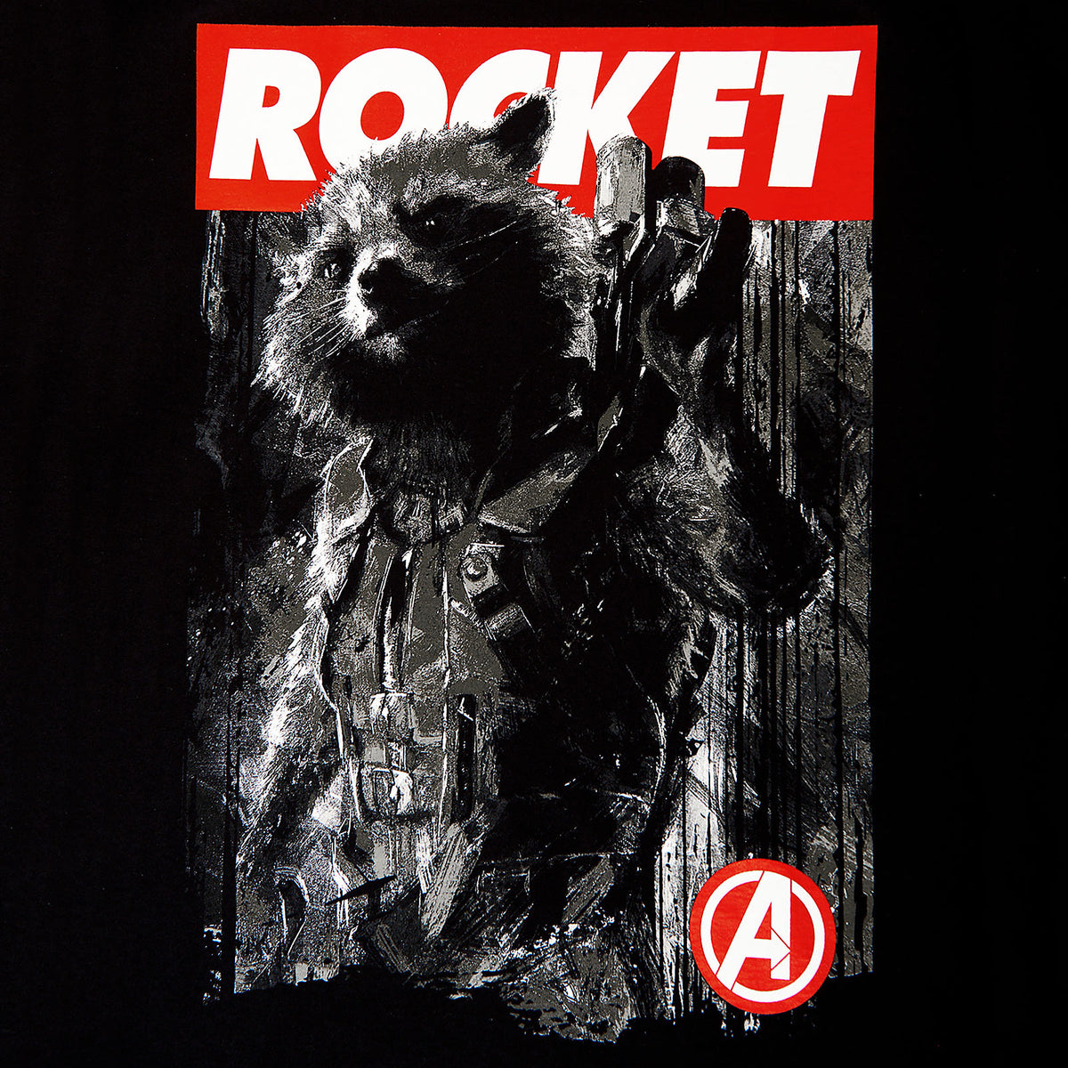 Image produit Avengers - T-shirt Rocket Raccoon noir