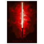 Image produit Star Wars - Poster métallique du sabre laser de Dark Vador