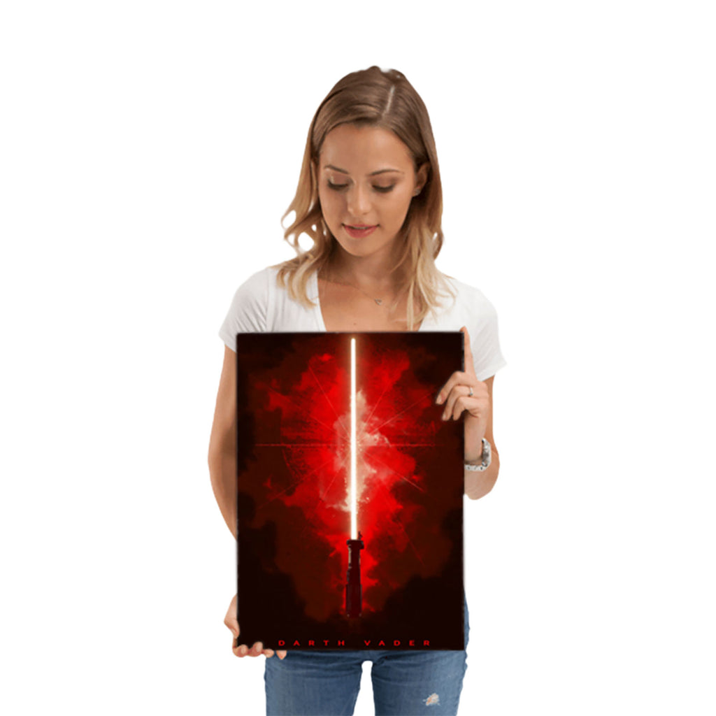 Image produit Star Wars - Poster métallique du sabre laser de Dark Vador