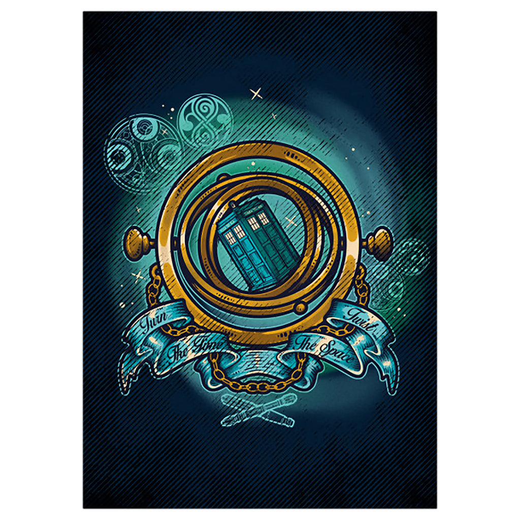 Image produit Tourner le temps Tordre l'espace Affiche métallique pour les fans de Doctor Who