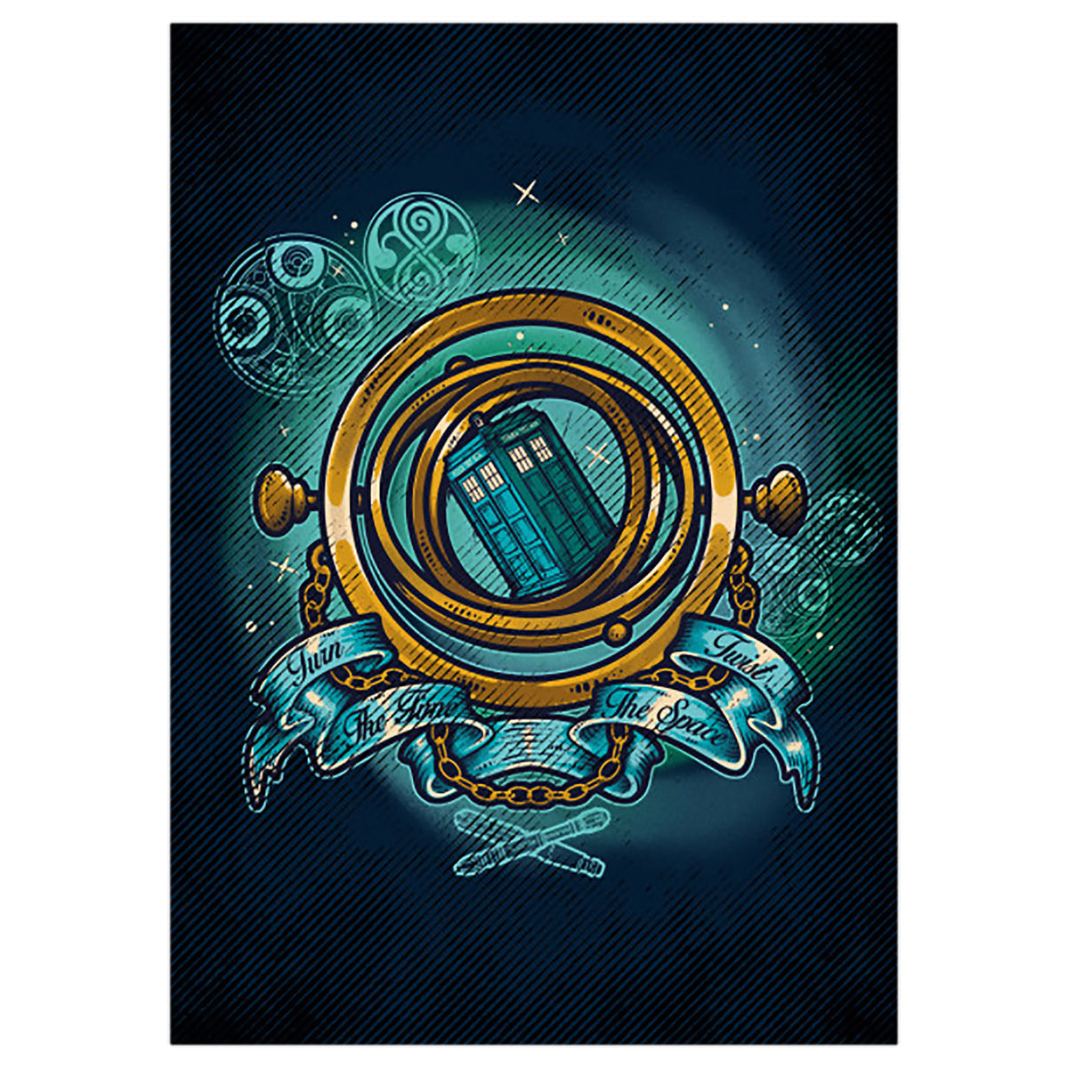 Image produit Tourner le temps Tordre l'espace Affiche métallique pour les fans de Doctor Who