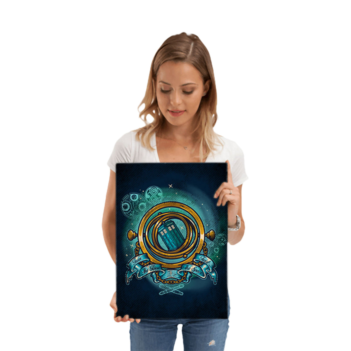 Image produit Tourner le temps Tordre l'espace Affiche métallique pour les fans de Doctor Who