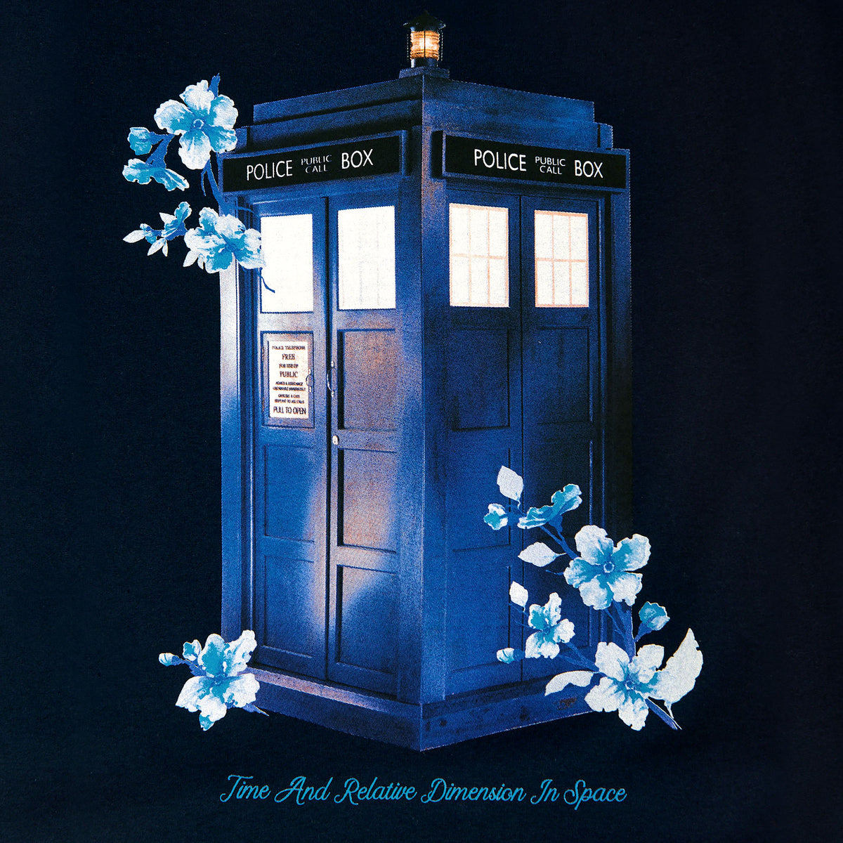 Image produit Doctor Who - T-Shirt Floral Tardis pour femmes bleu