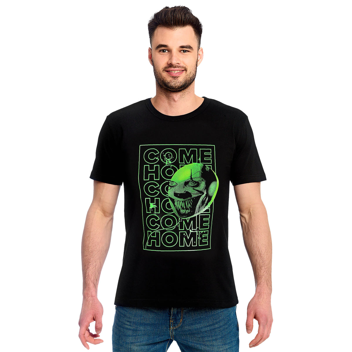 Image produit Stephen King's ÇA - T-shirt noir Come Home Glow in the Dark