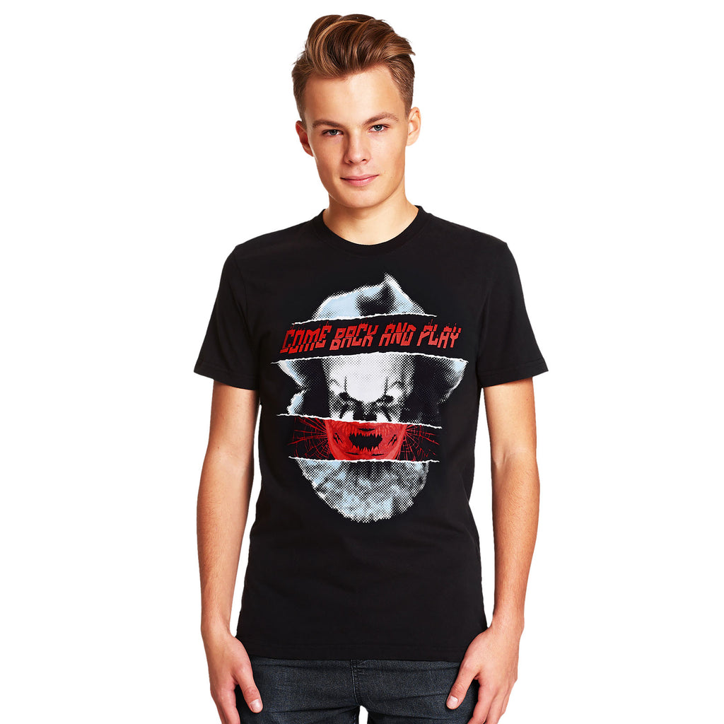 Image produit Stephen King's Ça - T-Shirt Pennywise Come Back and Play