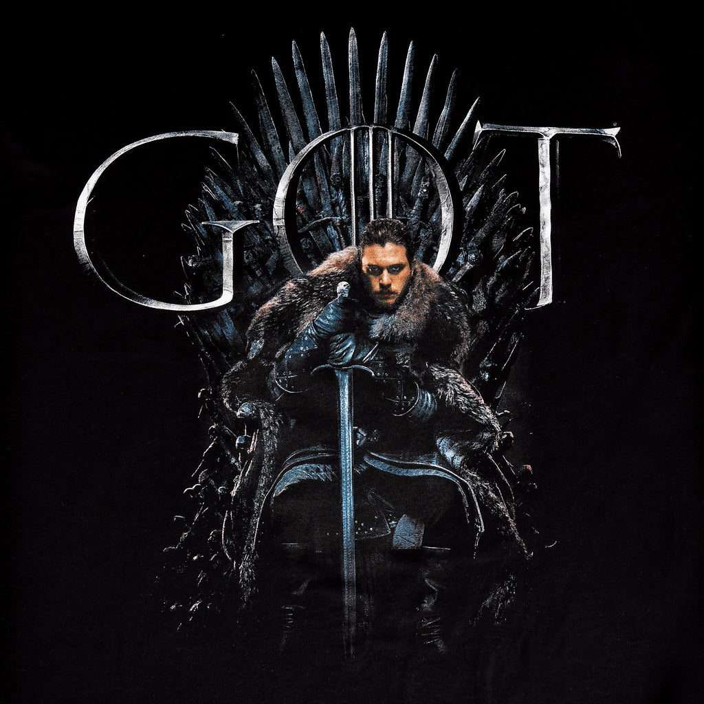 Image produit Game of Thrones - Jon Snow Pour Le Trône T-shirt noir