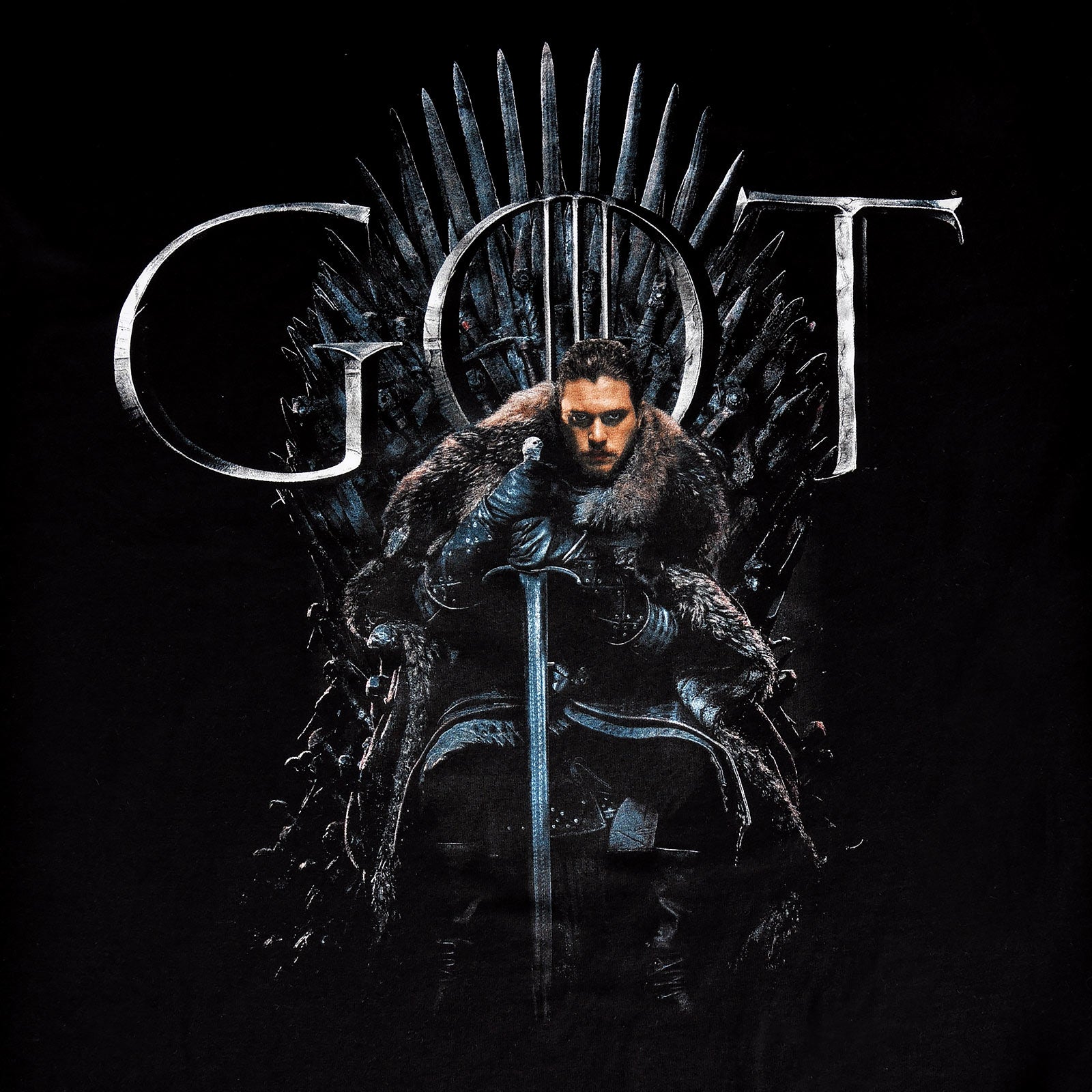 Image produit Game of Thrones - Jon Snow Pour Le Trône T-shirt noir