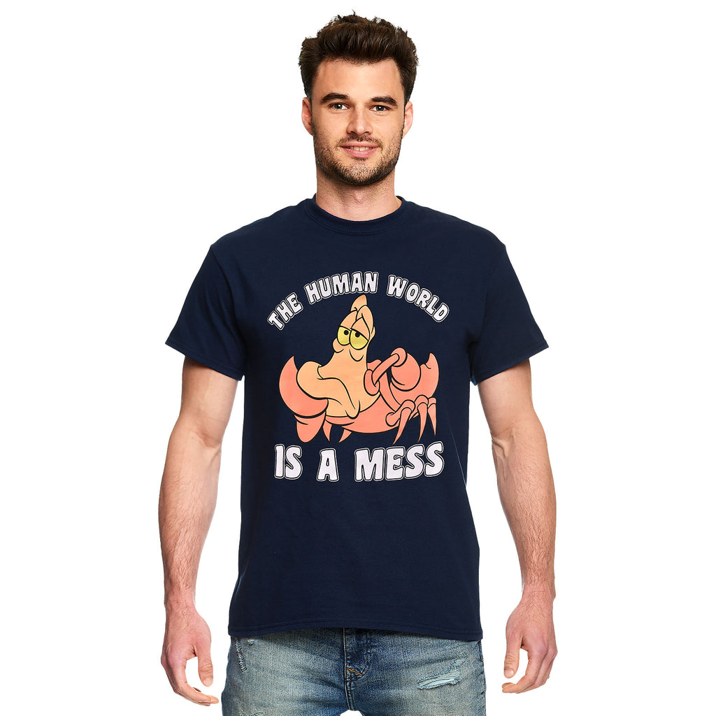 Image produit Arielle - Sebastian Human World is a Mess t-shirt bleu