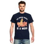 Image produit Arielle - Sebastian Human World is a Mess t-shirt bleu