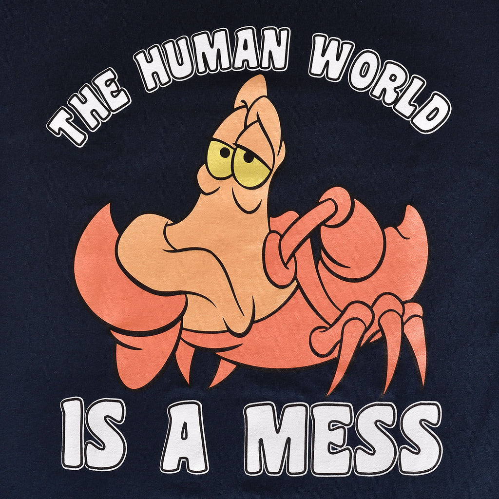 Image produit Arielle - Sebastian Human World is a Mess t-shirt bleu