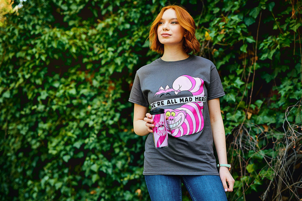 Image produit Alice au Pays des Merveilles - T-Shirt Gris Cheshire Cat All Mad Here