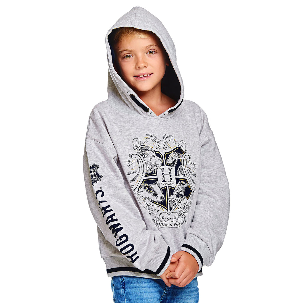 Image produit Harry Potter - Sweat à capuche enfant Poudlard gris