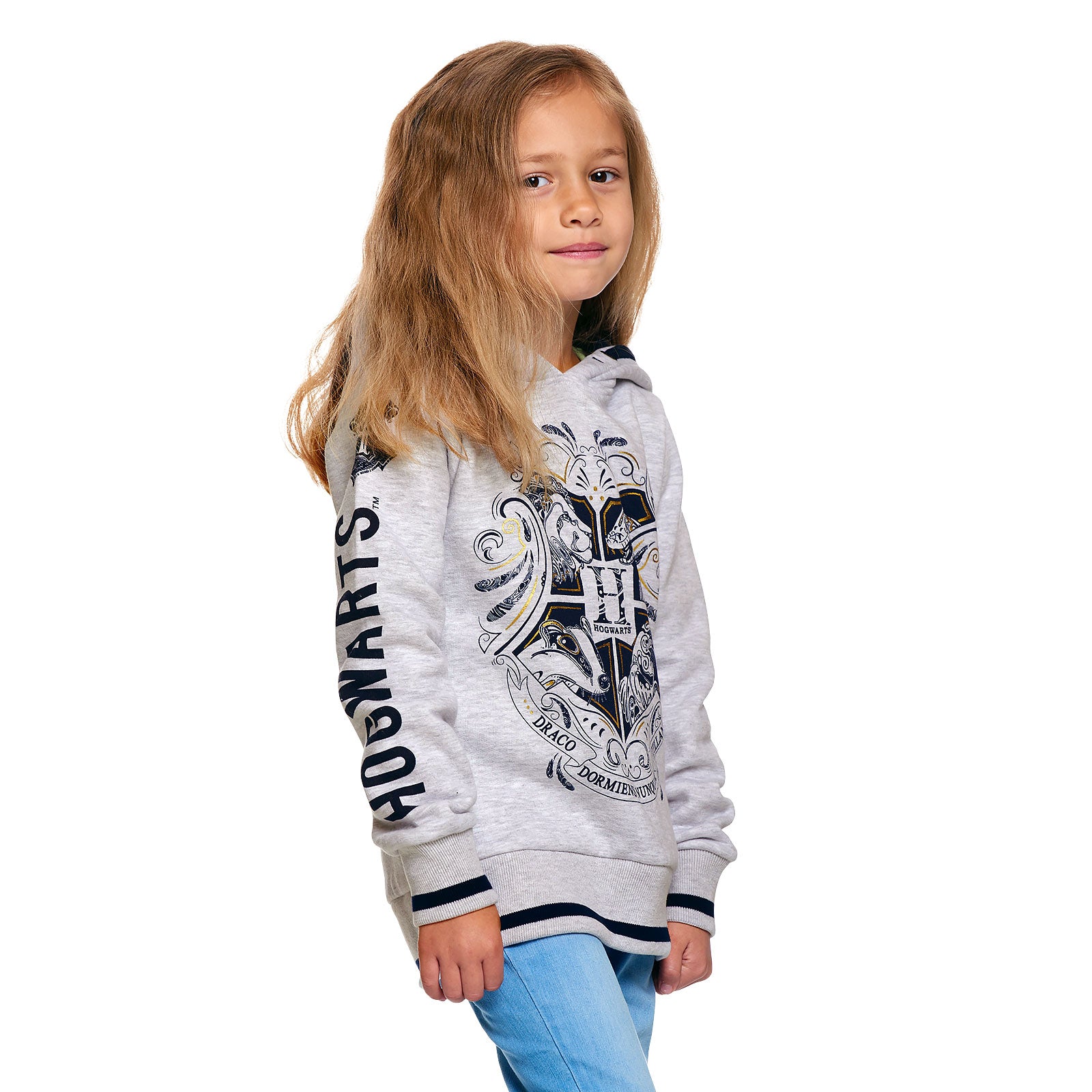 Image produit Harry Potter - Sweat à capuche enfant Poudlard gris