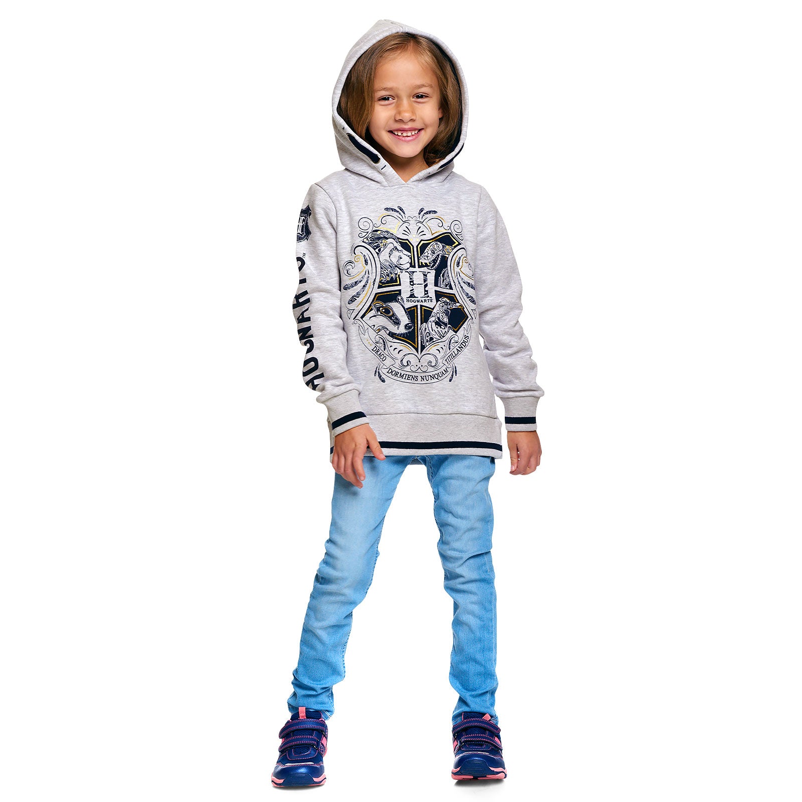 Image produit Harry Potter - Sweat à capuche enfant Poudlard gris