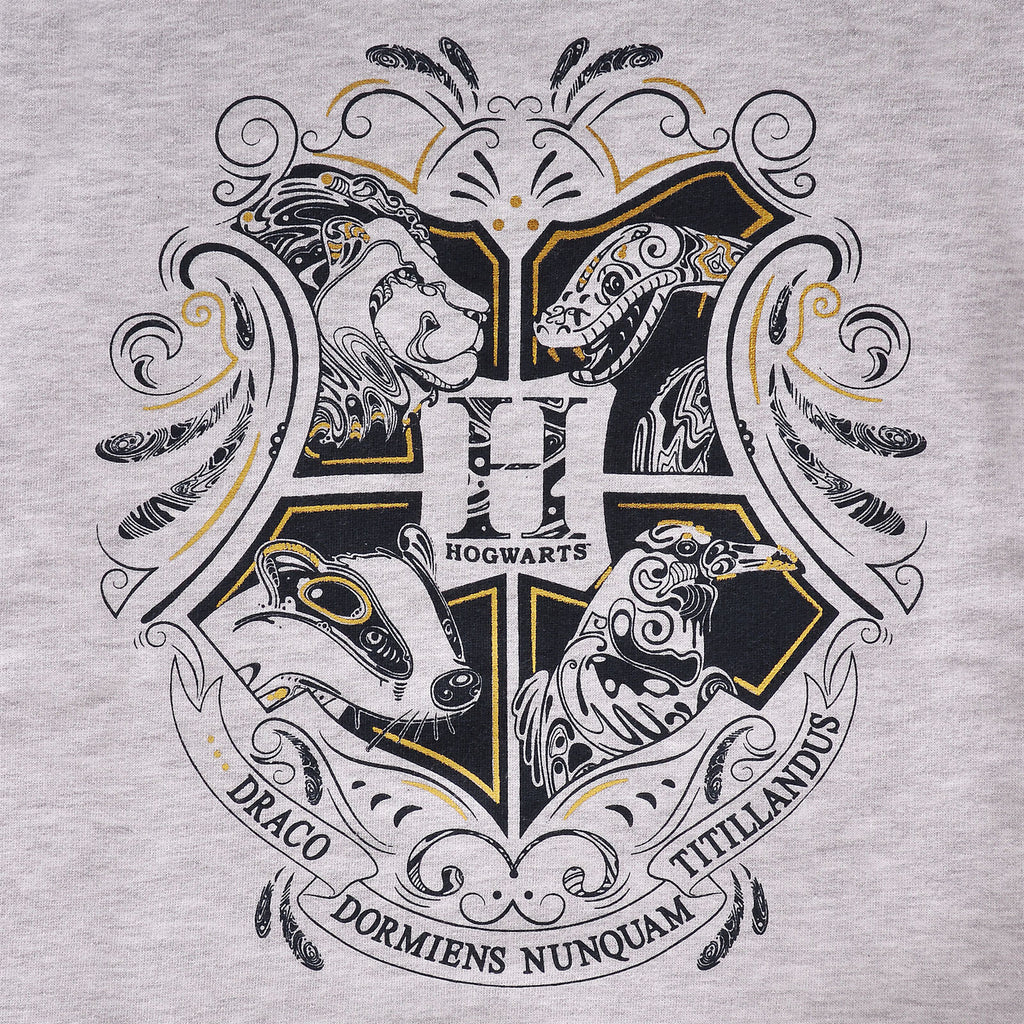 Image produit Harry Potter - Sweat à capuche enfant Poudlard gris