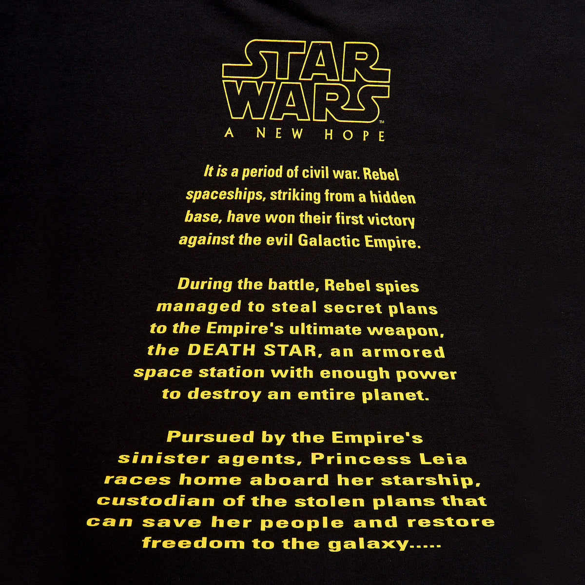 Image produit Star Wars - Un Nouvel Espoir T-shirt classique noir