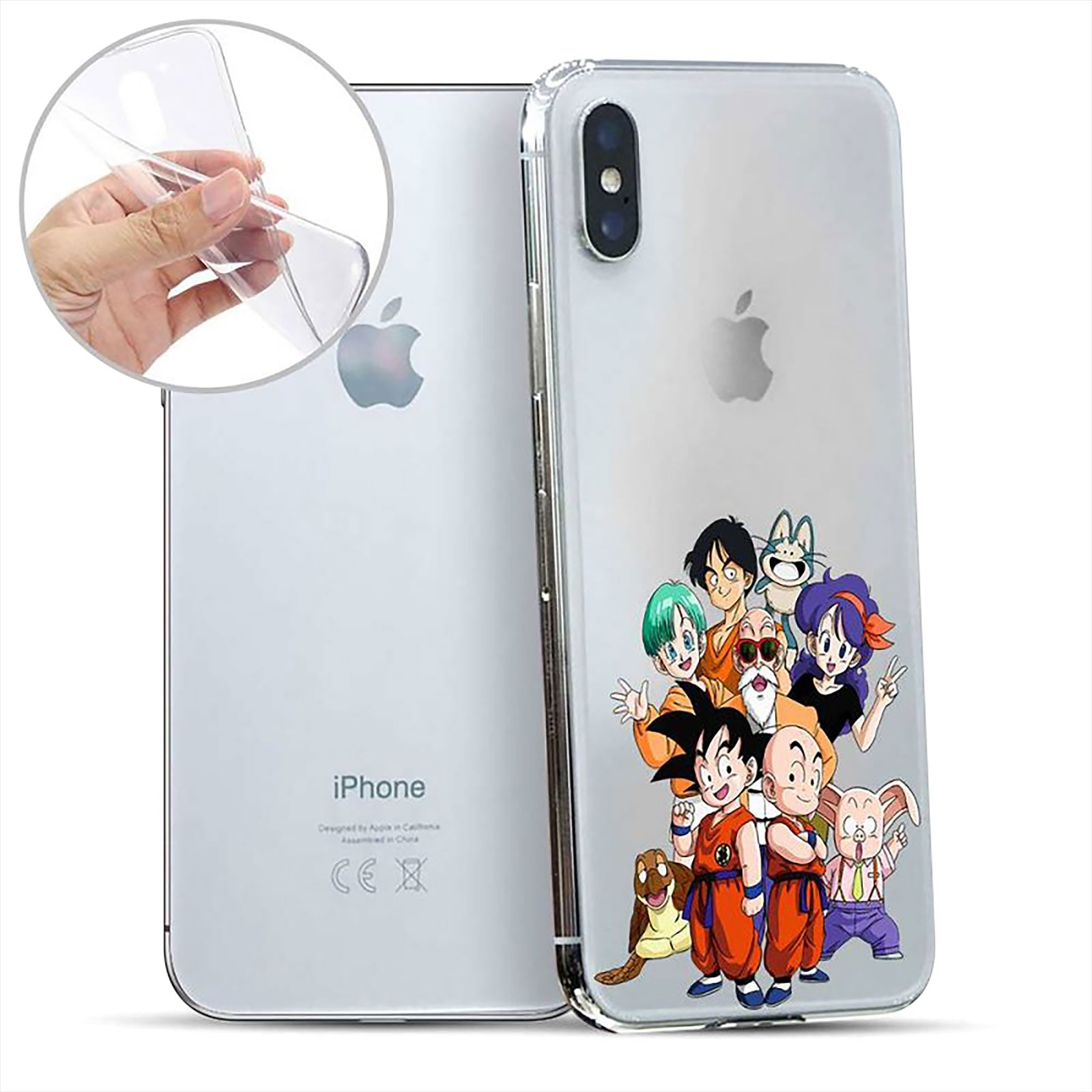 Image produit Dragon Ball - Personnages iPhone X / XS Coque en silicone transparent