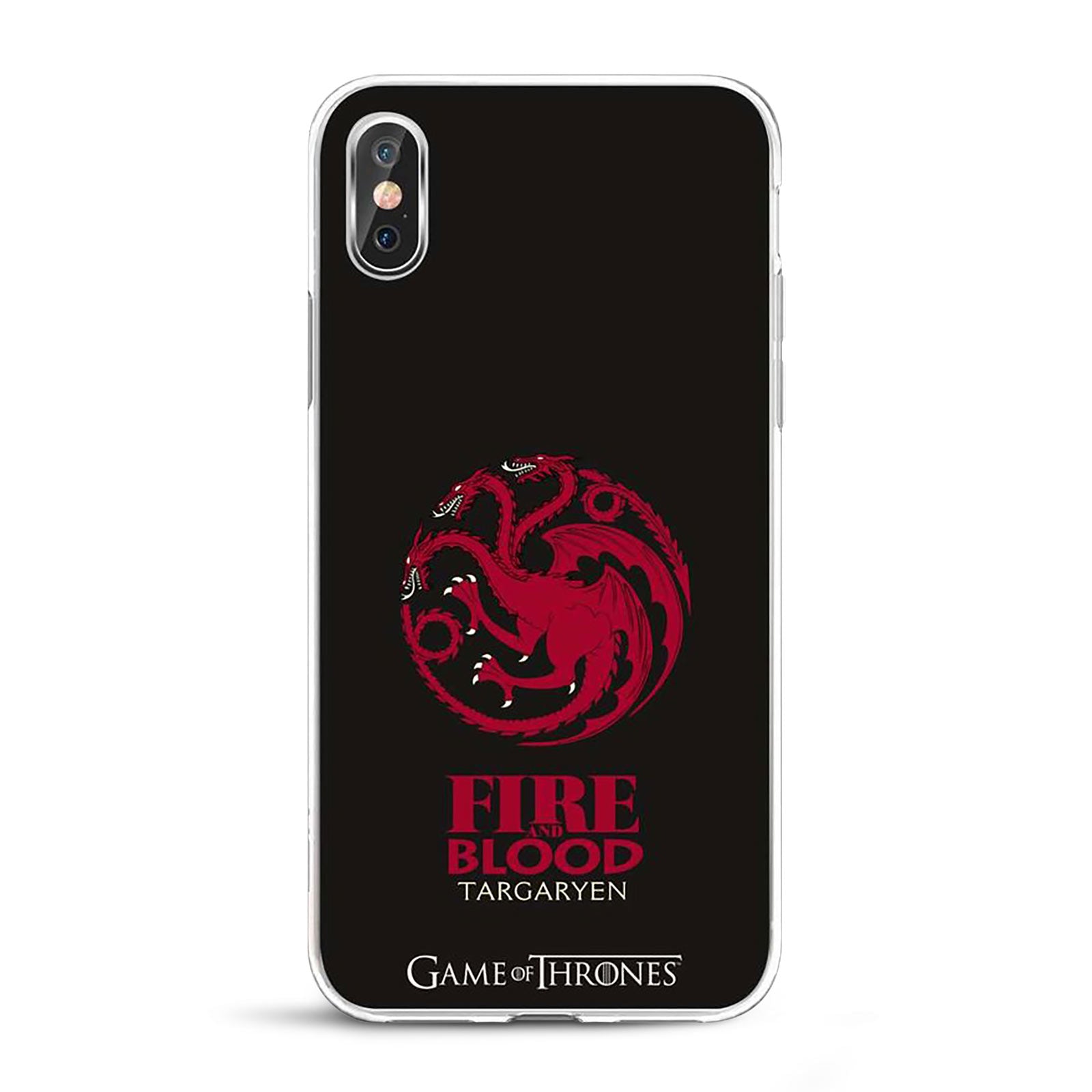 Image produit Game of Thrones - Étui en silicone noir pour iPhone X / XS avec blason Targaryen