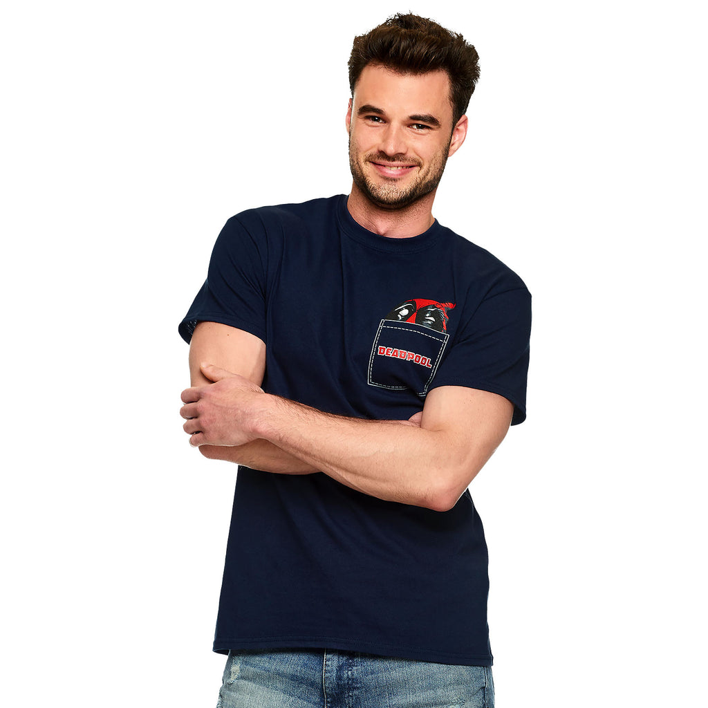 Image produit Deadpool - T-shirt de poche bleu