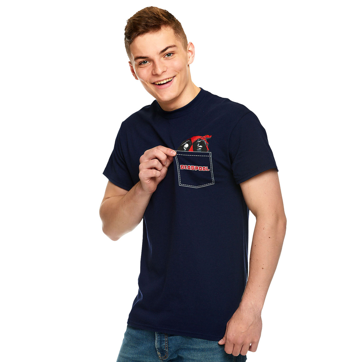 Image produit Deadpool - T-shirt de poche bleu