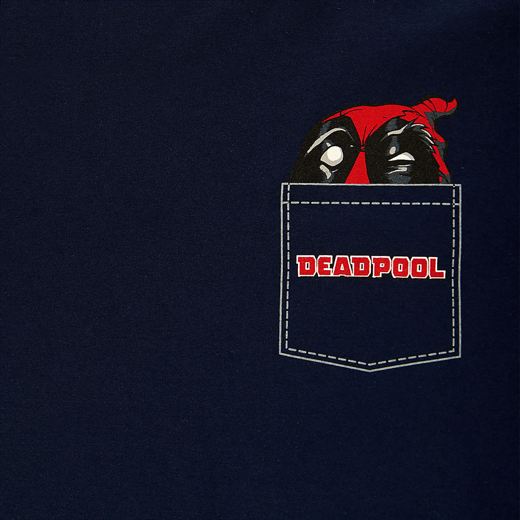 Image produit Deadpool - T-shirt de poche bleu