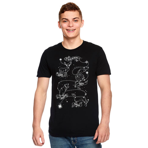 Image produit Harry Potter - T-shirt Astrologie des Maraudeurs noir