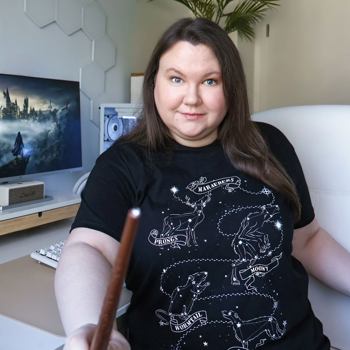 Image produit Harry Potter - T-shirt Astrologie des Maraudeurs noir