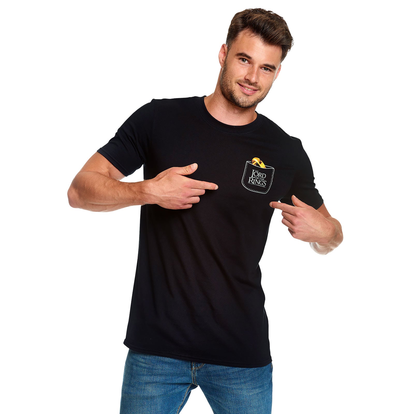 Image produit Seigneur des Anneaux - Le Un Anneau Pocket T-Shirt noir