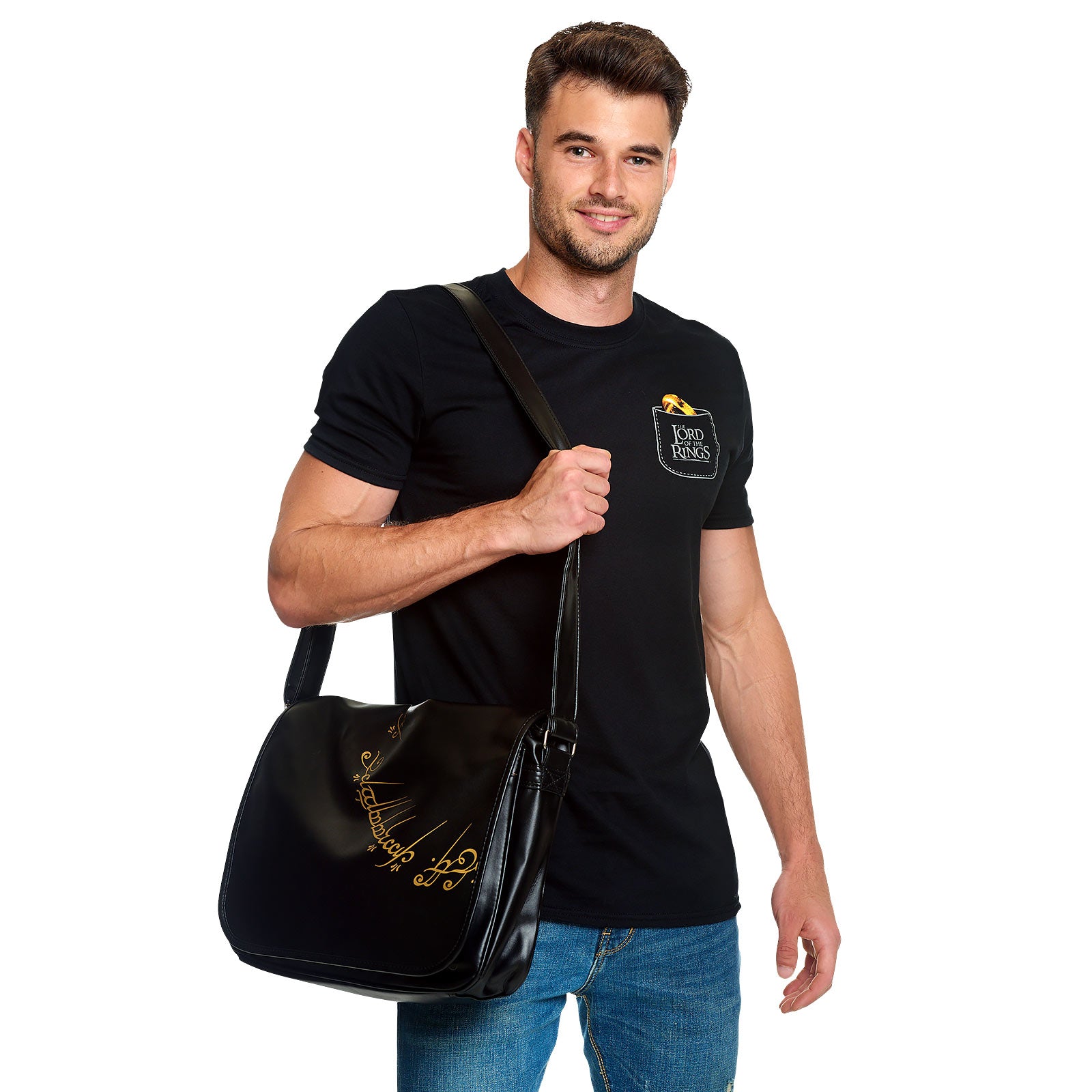 Image produit Seigneur des Anneaux - Le Un Anneau Pocket T-Shirt noir